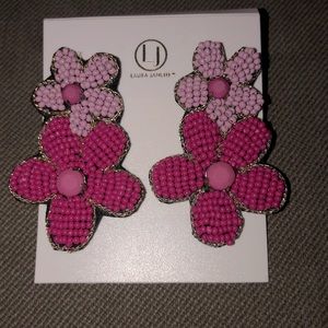 NWT LAURA JANELLE Flower Bead Earrings